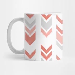 Coral Gray Tribal Arrows Pattern Indian Indigenous Mug